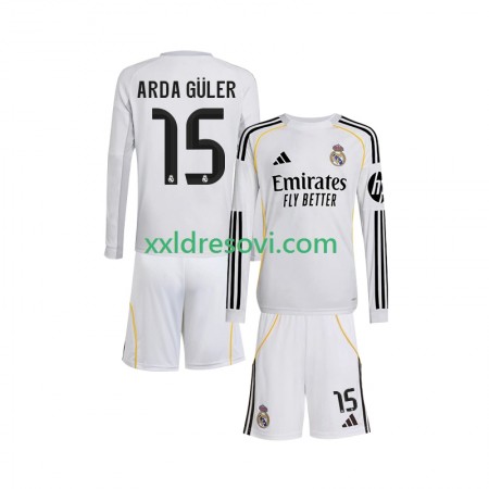 Real Madrid Arda Guler 15 Domaći Dječji Nogometni Dres 2025-2026 Dugim Rukavima
